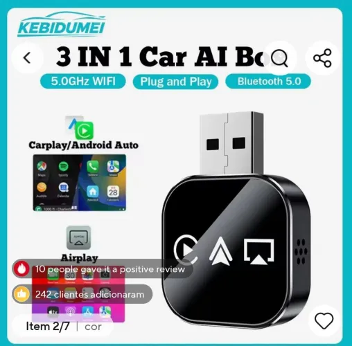 Adaptador sem fio 3 em 1 para IPHONE