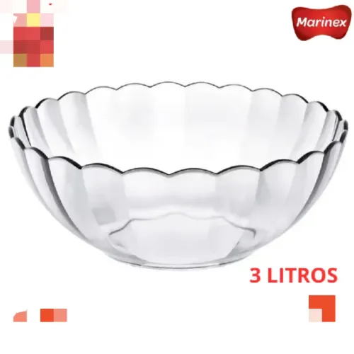 Tigela bowl de vidro grande