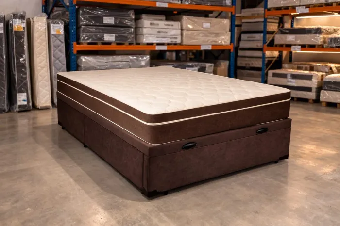 Cama Box Baú com Colchão de molas ensacadas