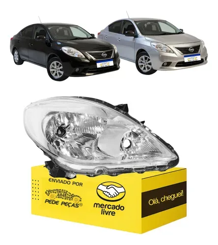 Farol Nissan Versa 2011 2012 2013 2014 S Sl S Direito Direito/passageiro