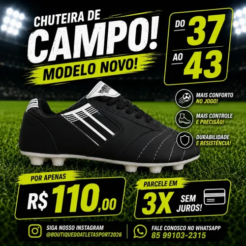 Campo de couro do 37 ao 43