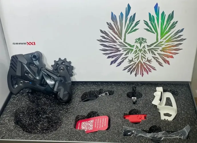 Câmbio Sram xx1 eagle axs + passador + bateria + carregador + chave de regulagem