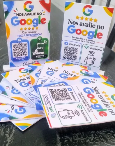 Placa de avaliação Google