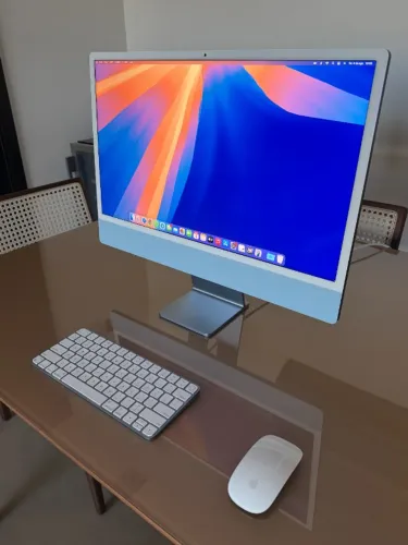 Apple iMac M1 (Azul) 8GB Ram + 512GB SSD + 4 portas USB