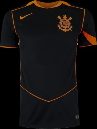 Camisa Corinthians III 25/26 Preto e Laranja