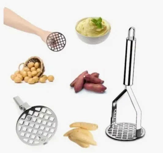 Amassador Espremedor De Batata Legumes Aço Inox Purê