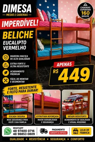 Beliche Dimesa . Madeira maciça. DIRETO DA FÁBRICA. PAGUE NA ENTREGA #CAMA #BELICHES