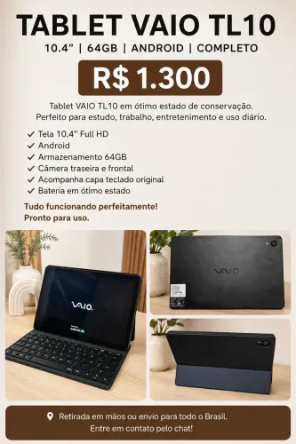 TABLET VAIO TL10 + CAPA TECLADO R$ 1300,00