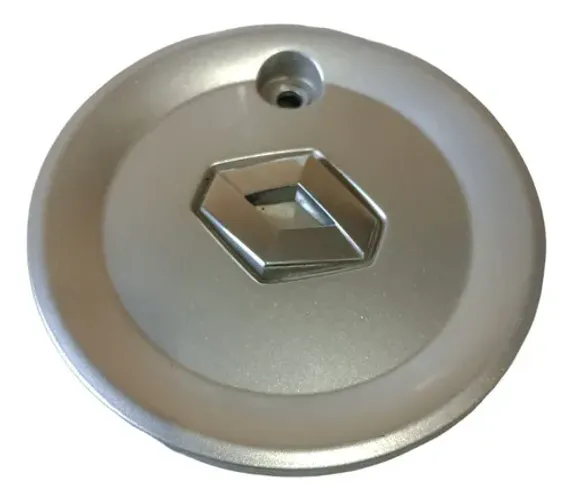 Calota Central Roda Renault Logan Sandero Clio 08/14 Prata