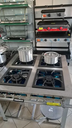 Ac fogão inox 4 bocas Venâncio 40x40cm