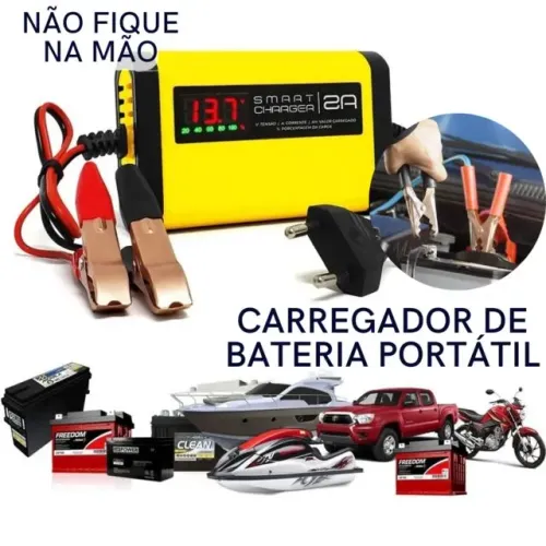 Carregador de bateria 12v smart inteligente