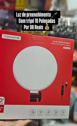 Luz de preenchimento com tripé 10 polegadas