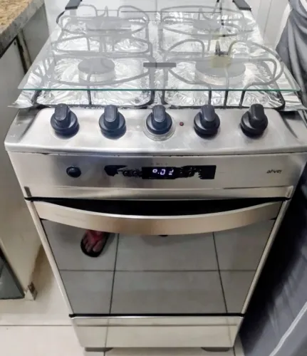 Fogão Brastemp Ative 4 Bocas Inox - Bom Estado