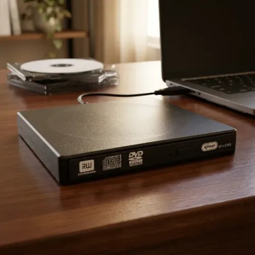 Gravador e Leitor Externo de DVD/CD Slim USB 3.0 Preto - Portátil
