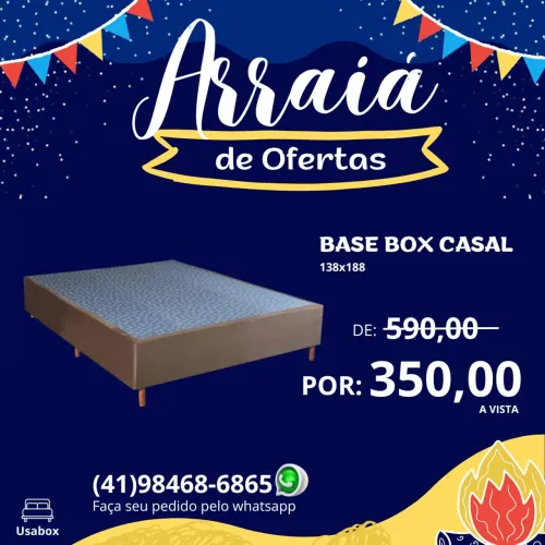 BASE BOX CASAL- MÊS DE OFERTAS