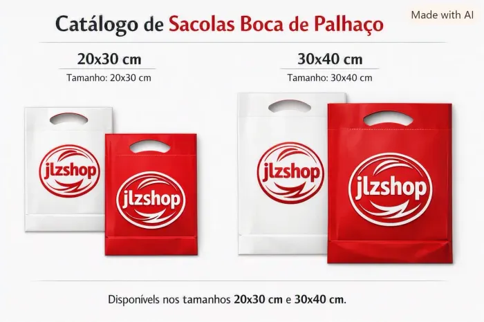 Sacola boca de palhaço 20x30 cm 