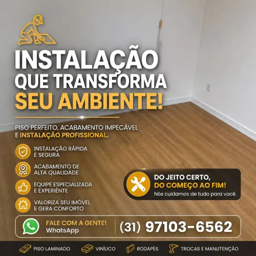 Instalações de rodapé vinilico e laminado