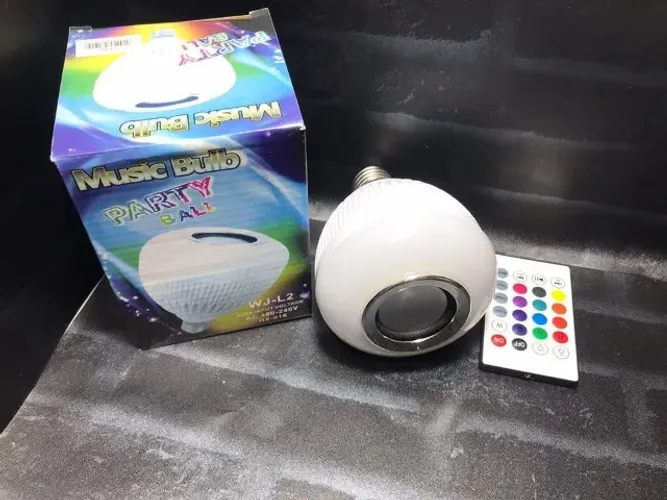 Lâmpada Musical com bluetooth e controle remoto