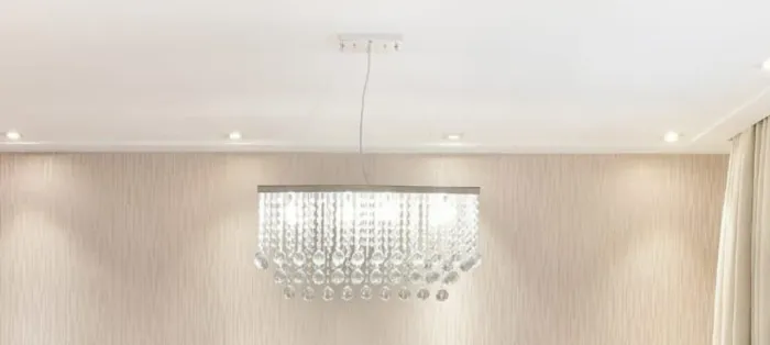 LUSTRE PLACA E BOLA RETANGULAR 0,80X0,30