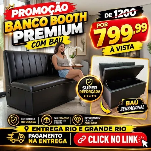 Banco Booth em promoção