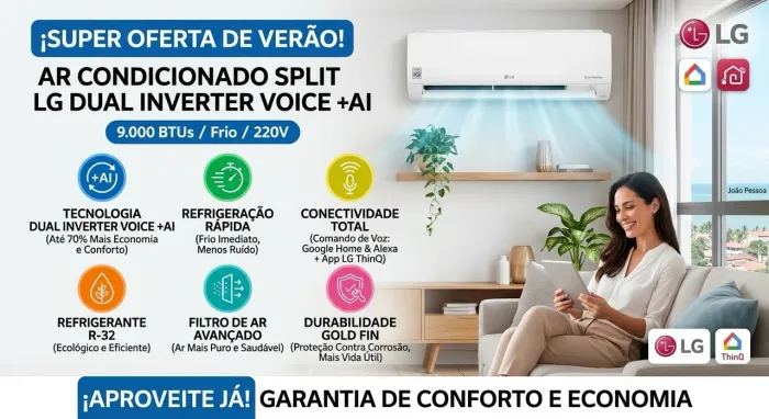 Ar condicionado Dual Inverter 9.000 - LG