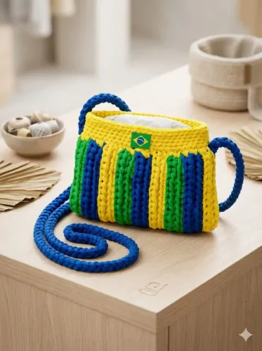 Bolsa de crochê do Brasil