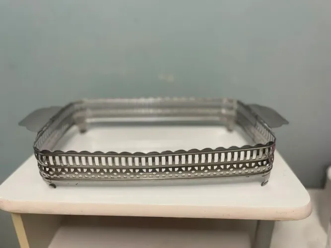 Réchaud inox com alça, para travessa refratária