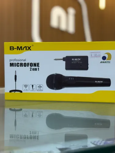 Microfone 2 em 1 Wireless / Com Fio