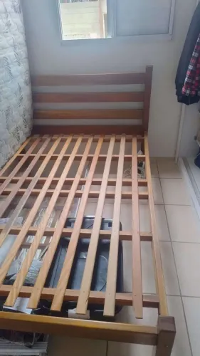 Cama de Madeira + Colchão Casal D60