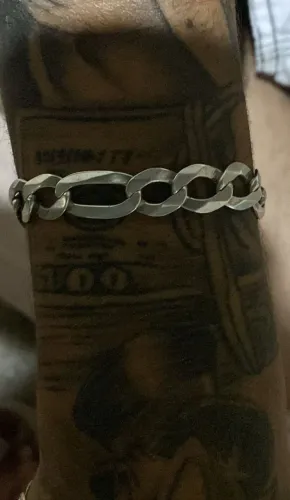 Vendo pulseira de prata 10mm