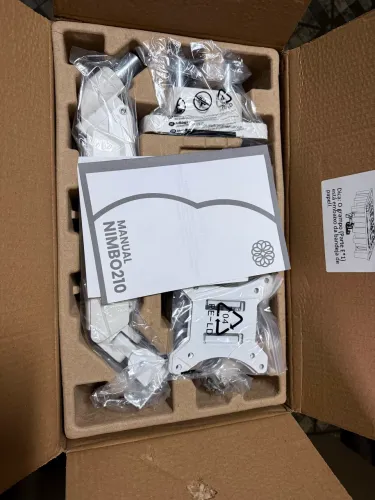 Suporte articulado para dois monitores - pistão a gás