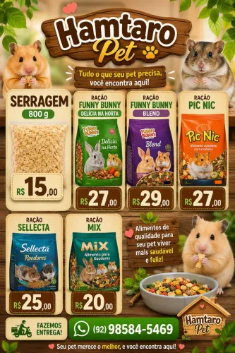 Rações para hamster e outros
