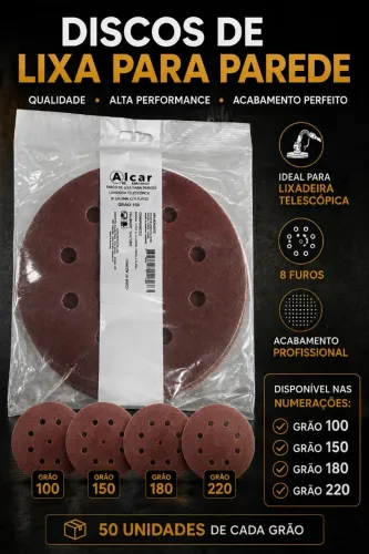 Disco de Lixa para Parede (grão 100,150,180,220)