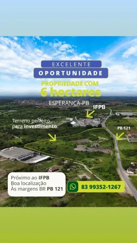 Vendo esse propriedade vizinho à IFPB campus Esperança PB