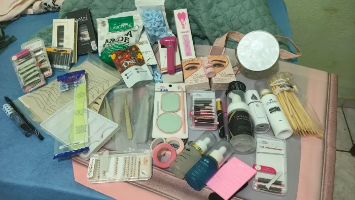 Kit para iniciar nos cílios, cabeça para treino e sobrancelhas, material de qualidade 