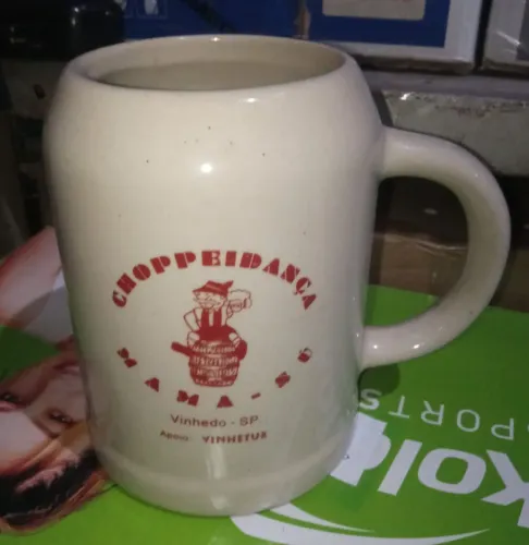 CANECA DE CHOPP VINTAGE CERÂMICA - CHOPPEIDANÇA VINHEDO