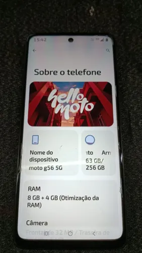 Moto G56 5G 256 Gigas 8 de memória ram + 4 