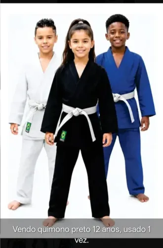 Kimono preto 12 anos 