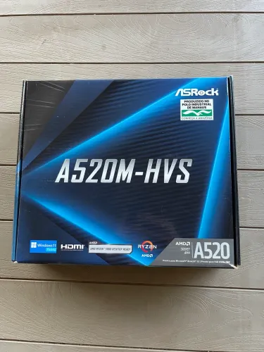 PLACA-MÃE ASROCK A520M-HVS - NOVA, SEM USO
