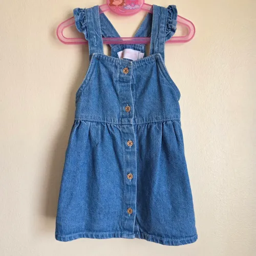 Salopete Jeans Tam: 6-12 meses