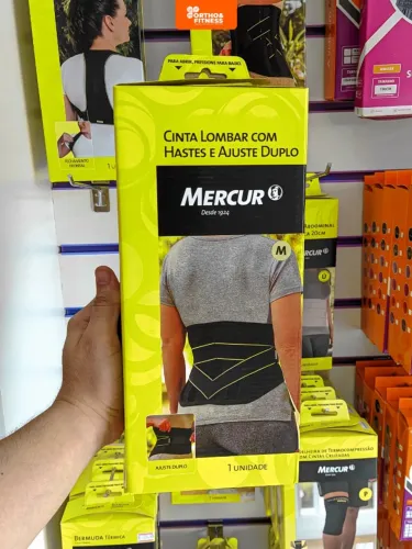 Cinta Lombar com Hastes e Ajuste Duplo - Mercur