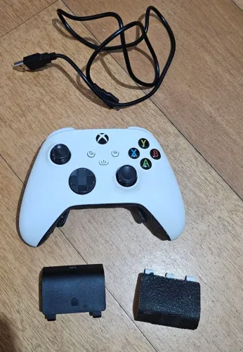Controle Xbox Series X/S Branco Modelo 1914 Com Paddles Traseiros + Bateria
