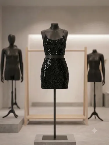 Conjunto paetê - saia e cropped 
