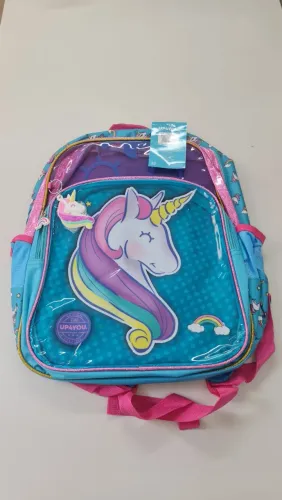 Mochila Infantil Costas Luxcel Up4You Unicórnio Colorido - Nova