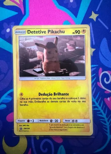 Carta Detetive Pikachu Foil SP Sol e Lua Promos