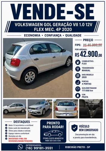 Volkswagen Gol Geração VII 1.0 12V Flex Mec. 4P 2020