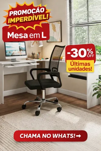 Mesa em L Moderna para Home Office - Espaço, Conforto e Estilo!