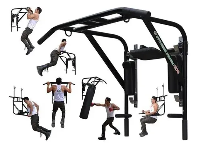 Barra fixa + paralela + mais abdominal infra aparelho multifuncional de musculação