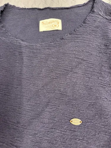Sueter casaco azul M textura