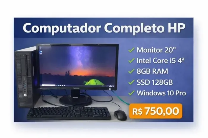 ? PC HP ELITEDESK I7 - SUPER RÁPIDO ?  ? Computador compacto, potente e econômico 
